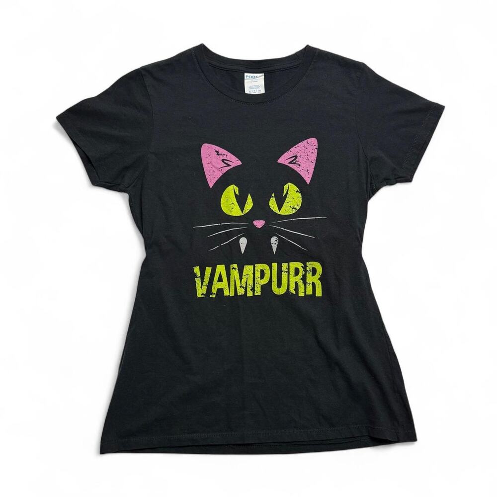Gothic Grunge Y2K Vanpurr Cat Emo Scene Baby Tee Size Small - Picture 4 of 6